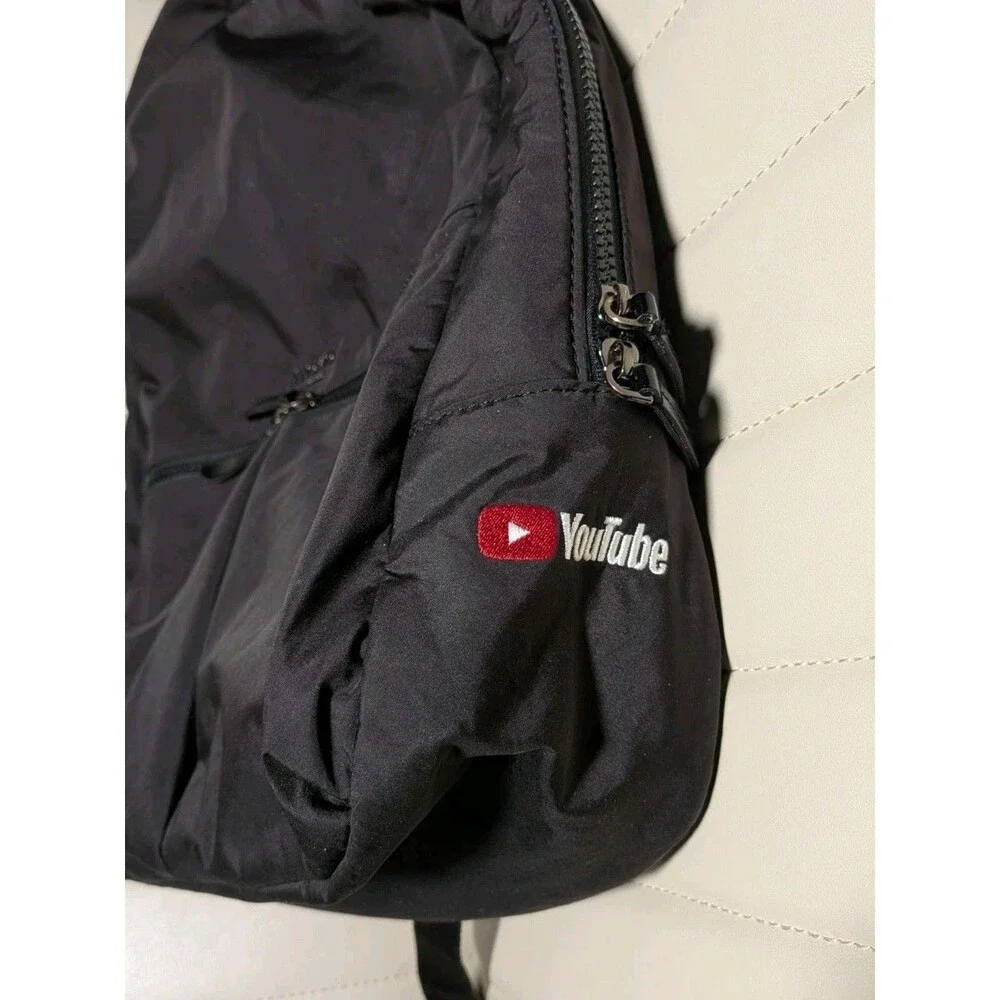 Rare Knomo London Berlin Backpack Black Yellow YouTube Embroidery